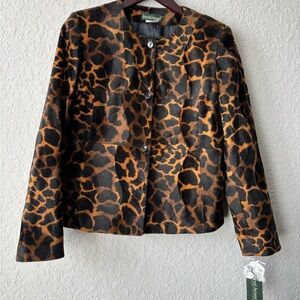 Brand New! Harve Bernard Women's Animal Print Jacket